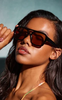 A.KJÆRBEDE Black Aviator Sunglasses