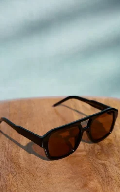 A.KJÆRBEDE Black Aviator Sunglasses