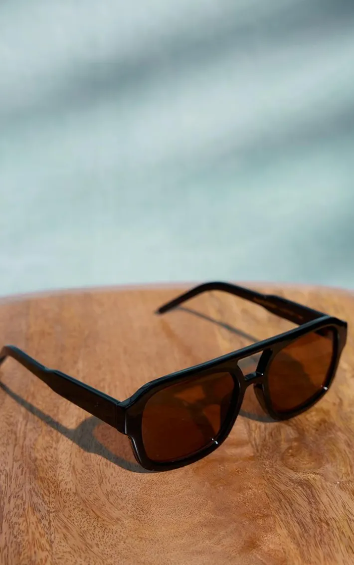 A.KJÆRBEDE Black Aviator Sunglasses