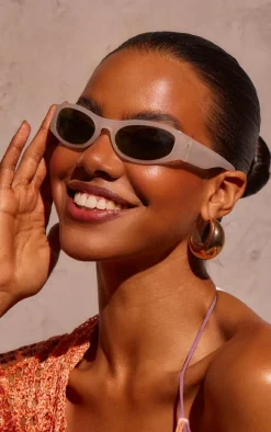 A.KJÆRBEDE Grey Mirrored Lens Visor Sunglasses