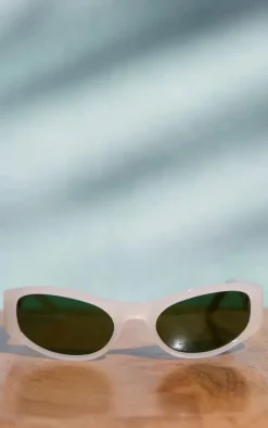 A.KJÆRBEDE Milky Brown Lens Rounded Sunglasses