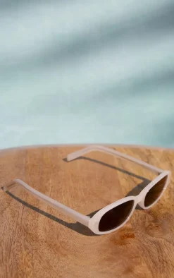 A.KJÆRBEDE Milky Brown Lens Rounded Sunglasses