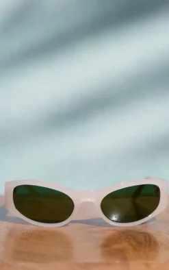 A.KJÆRBEDE Milky Green Lens Visor Sunglasses