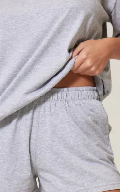 Ash Grey Cotton Oversized Boxy T-shirt