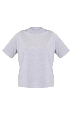 Ash Grey Cotton Oversized Boxy T-shirt