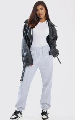 Ash Grey Cuffed Sweat High Waist Sweatpants