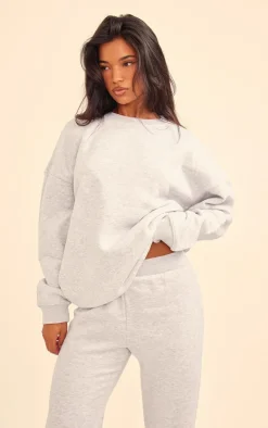 Ash Grey Flared Split Hem Sweatpants