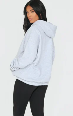 Ash Grey Graphic Oversized Sweat Hoodie