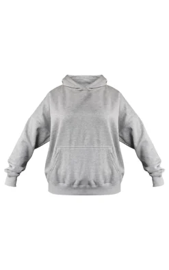 Ash Grey Oversized Main Character Energy Puff Print Hoodie