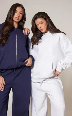 Ash Grey Premium Basic Oversized Hoodie