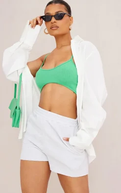 Ash Grey Sweat Raw Hem Shorts