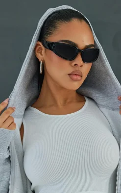 Ash Grey Wide Leg Oversized Sweatpants