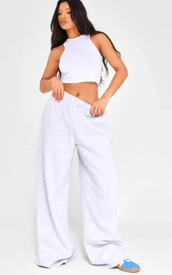 Ash Grey Wide Leg Sweatpant Track Pants
