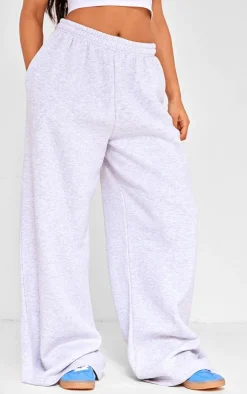 Ash Grey Wide Leg Sweatpant Track Pants