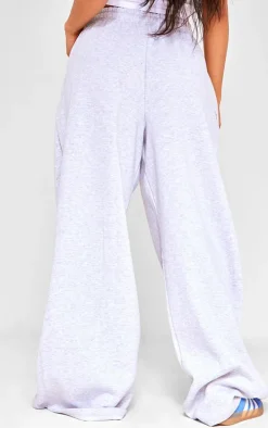 Ash Grey Wide Leg Sweatpant Track Pants