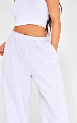 Ash Grey Wide Leg Sweatpant Track Pants