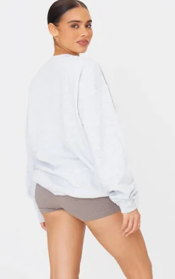Ash Grey Yoga Oversized Long Sleeve Sweatshirt