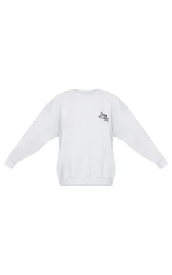 Ash Grey Yoga Oversized Long Sleeve Sweatshirt