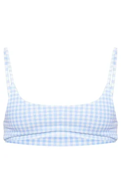 Baby Blue Gingham Soft Jersey Bralette