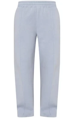 Baby Blue Waistband Wide Leg Sweatpants