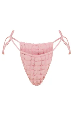 Baby Pink Bubble String Side Bikini Bottoms