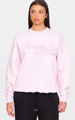 Baby Pink Design Studio Embroidered Sweatshirt
