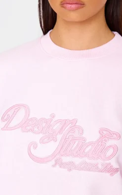 Baby Pink Design Studio Embroidered Sweatshirt