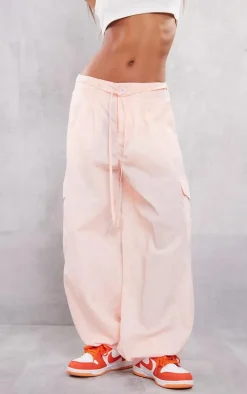 Baby Pink Extreme Baggy Shell Cargo Pants