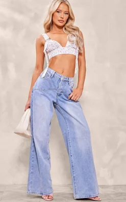 Baby Pink Floral Lace Bralet