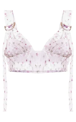 Baby Pink Floral Lace Bralet