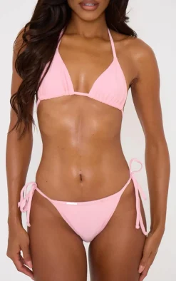 Baby Pink Mix & Match Tie Side Bikini Bottoms