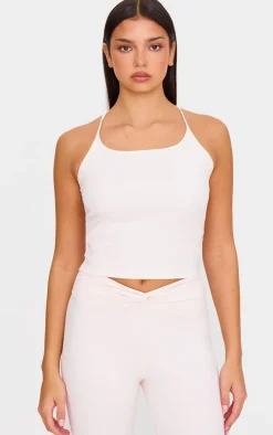 Baby Pink Sculpt Strappy Gym Vest