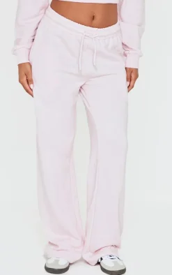Baby Pink Wide Leg Sweatpants