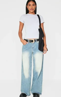 Basic Grey Marl Cotton Blend Fitted Crew Neck T Shirt