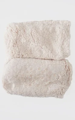 Beige Borg Cosy Slipper Socks