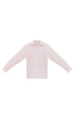 Beige Cotton Oversized Fit Shirt