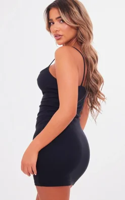 Black & White 2 Pack Rib Strappy Bodycon Dress