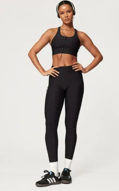 Black Active Rib Gym Leggings