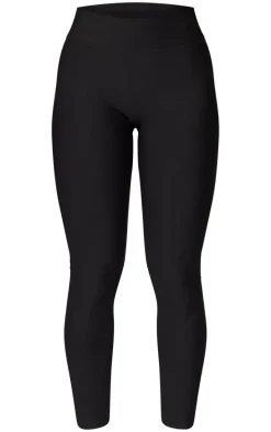 Black Active Rib Gym Leggings