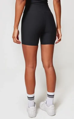 Black Active Rib Gym Shorts