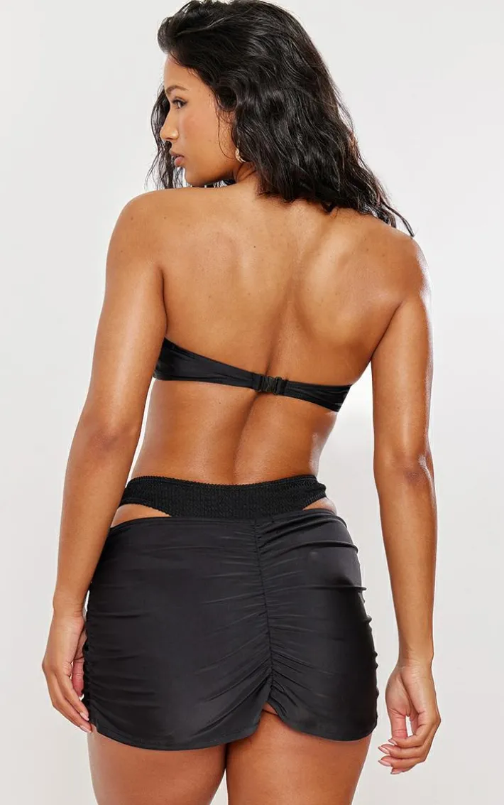 Black Bandeau O Ring Bikini Top