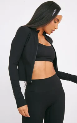 Black Basic Sculpt Jacket