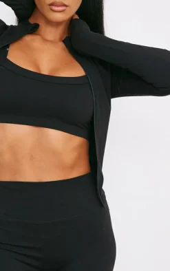 Black Basic Sculpt Jacket