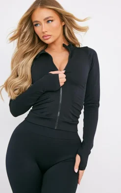 Black Basic Seamless Jacket