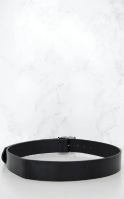 Black Basic Square Buckle Belt