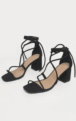 Black Block Heel Sandal