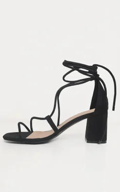 Black Block Heel Sandal