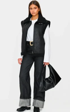 Black Borg Buckle Vest