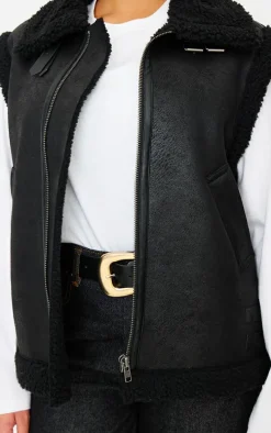 Black Borg Buckle Vest