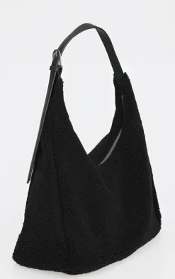 Black Borg Slouchy Oversized Tote Bag